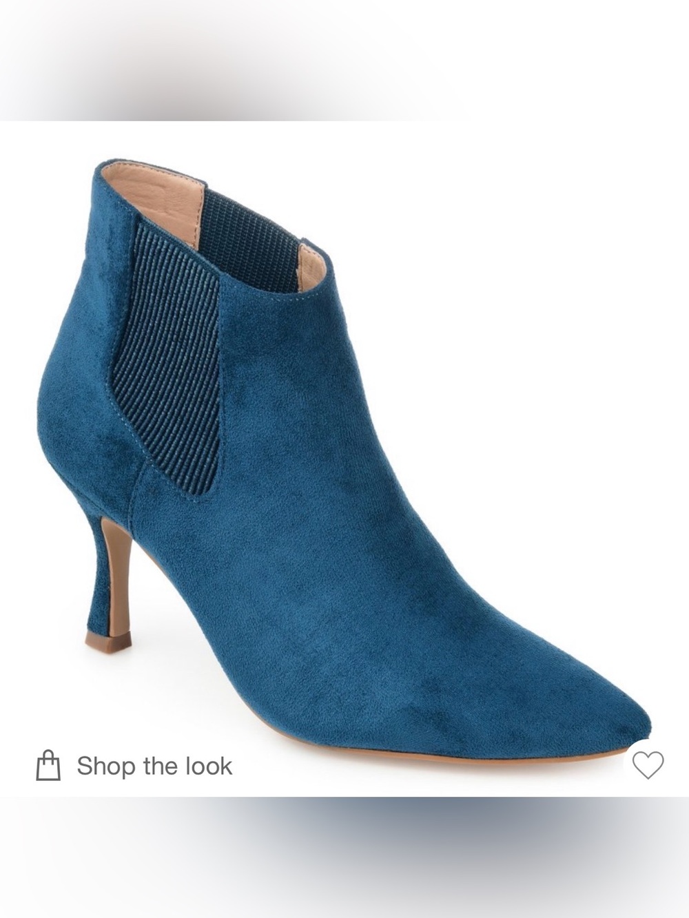 Journee Collection Teal Faux Suede Ankle Boot size 10 - Picture 7 of 8